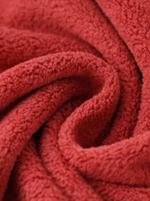 1 cái khăn thêu hoạt hình - Màu Đỏ Sâu - Xem 4