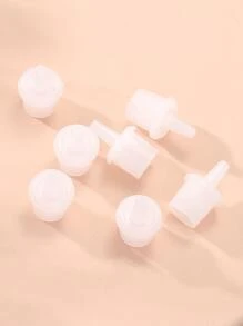 Bộ 10 đầu vòi thay thế keo nối mi, nút bịt miệng chai keo nối mi đa năng, nắp trong dụng cụ nối mi giả, chai keo chống tắc nghẽn dùng tại nhà và salon. - trắng - Xem 3