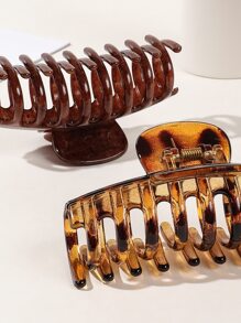 3 件装图案发爪休闲爪夹发夹发夹发夹发夹发夹发夹秋冬发饰女士度假装女士 - 彩色 - 查看 4