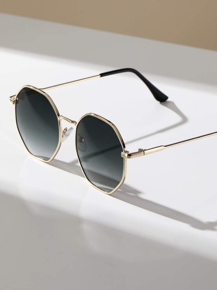 Geometric Copper-Tone Dual-Tone Glasses, Tropic 1pc Women main image 2