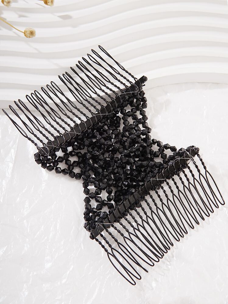 Pettine Per Capelli Per Donna Perline Magiche A Doppia - Foto 3