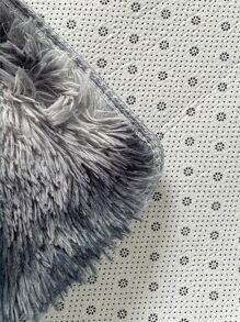 1pc Fuzzy Tie Dye Area Rug, Soft Plush Living Room Carpet, Bedroom Carpet,Tie Dye Fuzzy Rug - Dark Grey - View 2