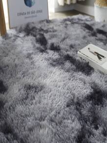1pc Fuzzy Tie Dye Area Rug, Soft Plush Living Room Carpet, Bedroom Carpet,Tie Dye Fuzzy Rug - Dark Grey - View 3