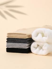 5pairs Kids Solid Color Crew Socks For Daily Life - Multicolor - View 2