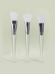 Face Sheet Brush, 3pcs Facial Sheet Beauty Tool Soft Silicone Facial Mud Sheet Applicator Brush Hairless Body Lotion And Body Butter Applicator Tools Premium Quality Silicone Face Sheet Brushes. Facial Sheet Applicators For Mud, Clay, Charcoal - Clear - View 1