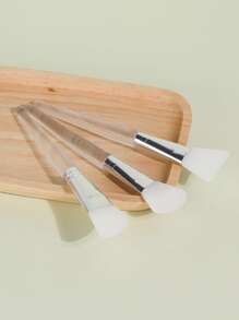 Face Sheet Brush, 3pcs Facial Sheet Beauty Tool Soft Silicone Facial Mud Sheet Applicator Brush Hairless Body Lotion And Body Butter Applicator Tools Premium Quality Silicone Face Sheet Brushes. Facial Sheet Applicators For Mud, Clay, Charcoal - Clear - View 5