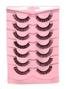 7pairs Cat Eye False Eyelashes Strip Lashes,Lashes,Eyelashes,Fake Lashes - Black - View 1