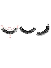 7pairs Cat Eye False Eyelashes Strip Lashes,Lashes,Eyelashes,Fake Lashes - Black - View 2
