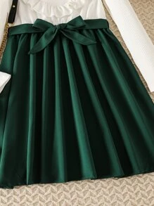 SHEIN Tween Girl Floral Print Ruffle Trim Belted Dress,Holiday,Summer,Travel - Multicolor - View 5