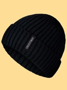 URGENTMAN Autumn And Winter Men's Hat,Outdoor Windproof Hat ,Warm Knitted Beanie Hat Casual Fall Outfit - Black - View 1