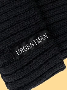 URGENTMAN Autumn And Winter Men's Hat,Outdoor Windproof Hat ,Warm Knitted Beanie Hat Casual Fall Outfit - Black - View 4
