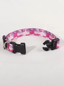 1pc Nylon Purple Floral Pattern Pet Collar With Pendant, Multi-Color, Suitable For Small Breeds Like Teddy And Pomeranian, Year-Round Use - Multicolor - View 2