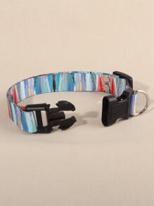 1入組尼龍彩色油畫圖案寵物項圈，適用於小型犬（如泰迪犬和比熊犬），全年適用 - 彩色 - 查看 2