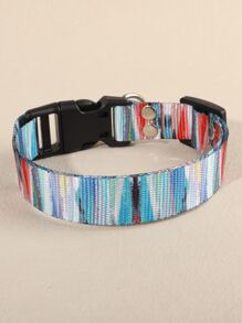 1入組尼龍彩色油畫圖案寵物項圈，適用於小型犬（如泰迪犬和比熊犬），全年適用 - 彩色 - 查看 3