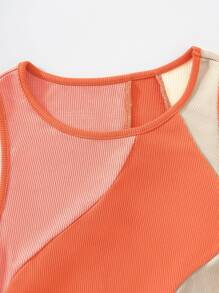SHEIN Unity Color Block Tank Top, Going Out Top Graphic Tees Women Tops - Multicolor - View 3