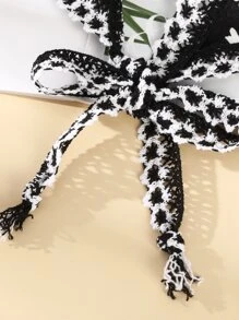 Daisy Print Kerchief Boho Hair Band Turban Headband Sweatband, Hairband Fall Winter Hair Accessories For Women For Vacation Outfits Woman Elegant Scarf Women Bandanas Soft Headwrap - Multicolor - View 5