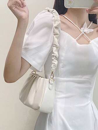 防水、轻便、商务休闲简约褶皱包，母亲节礼物，适合妈妈、少女、女大学生、新秀和白领人士，非常适合办公室、大学、工作、商务、通勤、户外、旅行、郊游