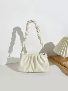 防水、轻便、商务休闲简约褶皱包，母亲节礼物，适合妈妈、少女、女大学生、新秀和白领人士，非常适合办公室、大学、工作、商务、通勤、户外、旅行、郊游 - 米色 - 查看 4