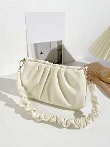 防水、轻便、商务休闲简约褶皱包，母亲节礼物，适合妈妈、少女、女大学生、新秀和白领人士，非常适合办公室、大学、工作、商务、通勤、户外、旅行、郊游 - 米色 - 查看 5