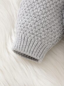 Bebé Cárdigan tejido de cable & Shorts tejidos - Gris - Ver 5