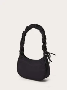 卡通圖案圖案褶邊流浪包 - 黑色 - 查看 3