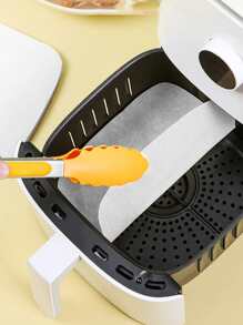 50 piezas de pergaminos cuadrados lisos, papel cuadrado blanco de 22x22cm para freidora de aire para hornear, revestimientos de freidora de aire, papel para freidoras de aire - Blanco - Ver 2