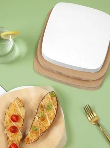 50 piezas de pergaminos cuadrados lisos, papel cuadrado blanco de 22x22cm para freidora de aire para hornear, revestimientos de freidora de aire, papel para freidoras de aire - Blanco - Ver 3