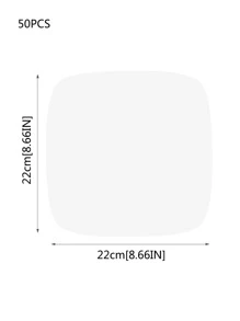 50 piezas de pergaminos cuadrados lisos, papel cuadrado blanco de 22x22cm para freidora de aire para hornear, revestimientos de freidora de aire, papel para freidoras de aire - Blanco - Ver 7