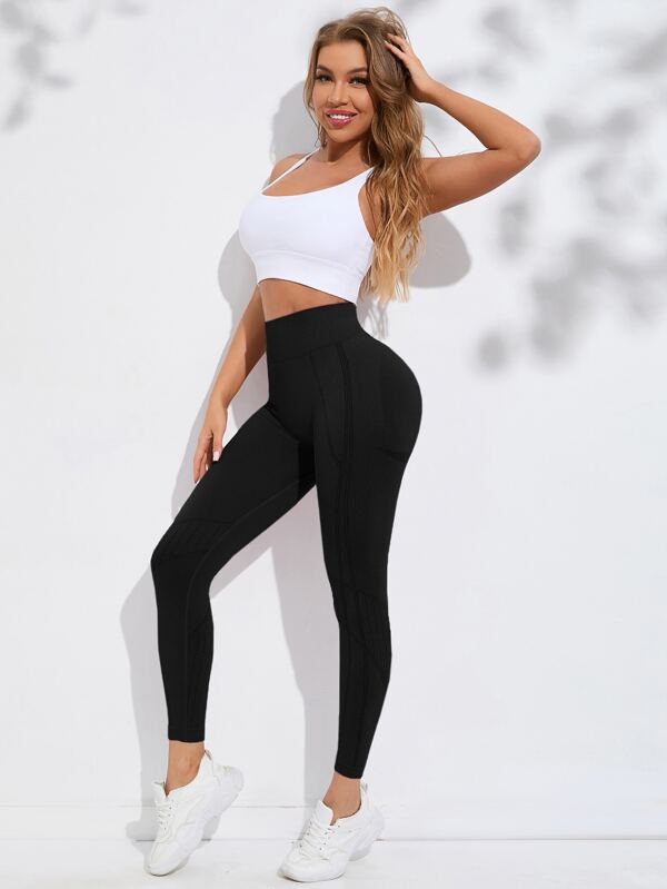 Elevated Comfort: Luxe Stretch Wide Waistband Yoga Leggings