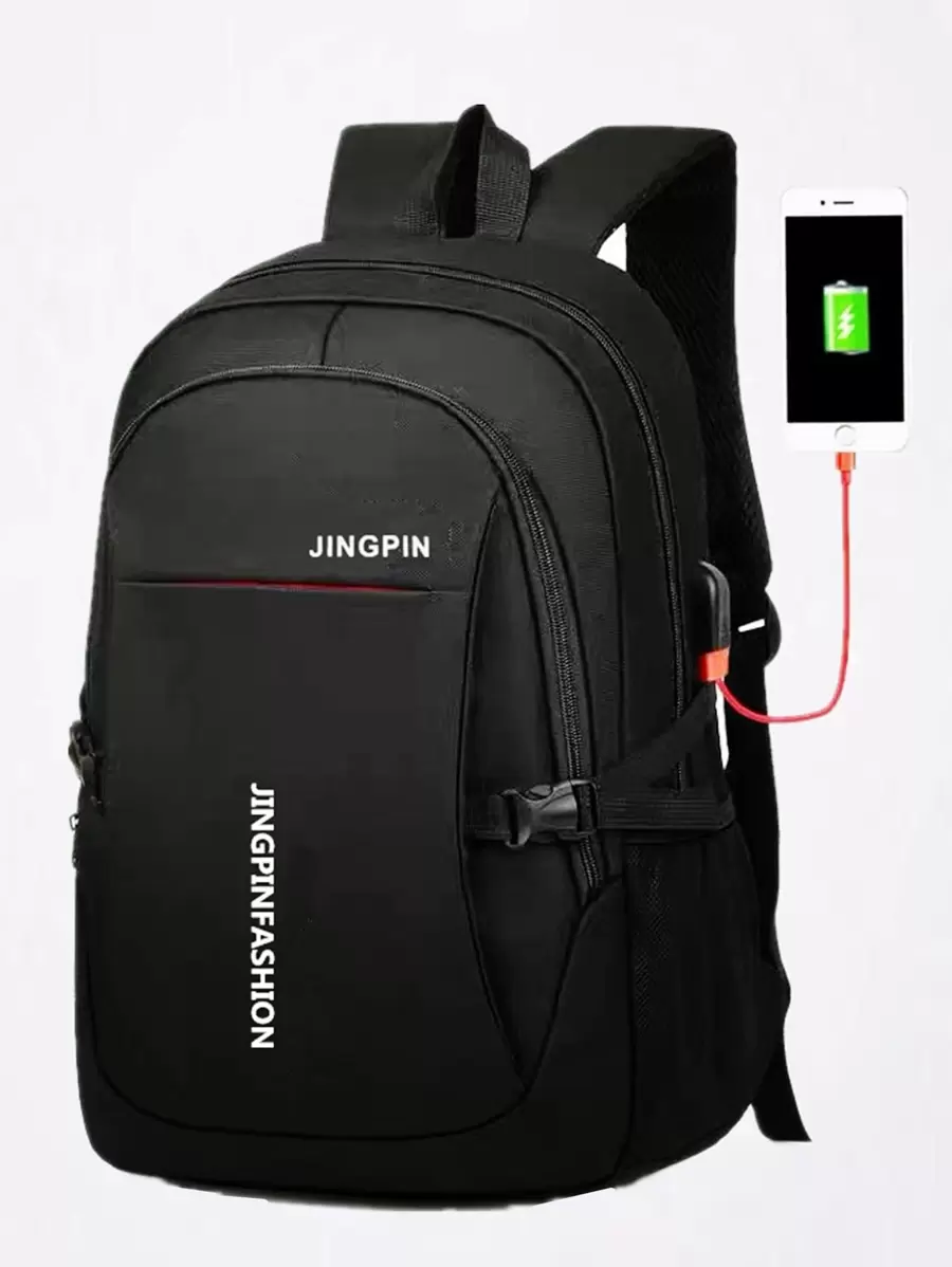 Men Letter Graphic Cổng sạc USB Ba lô máy tính xách tay Túi đi học Túi đi học Ba lô đi học Daypack Túi đựng máy tính xách tay Túi đựng máy tính Túi sách Ba lô Túi đeo vai Túi du lịch Túi thể thao Túi đại học Đồ dùng học tập Trường trung học phổ thông Học sinh trung học phổ thông Học sinh đại học Học sinh trung học cơ sở Học sinh trung học cơ sở Học sinh tốt nghiệp Sinh viên Đại học Trường Cao đẳng Kinh doanh Đi bộ đường dài Du lịch Cắm trại Thể thao - màu đen - Xem 1