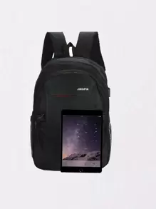 Men Letter Graphic Cổng sạc USB Ba lô máy tính xách tay Túi đi học Túi đi học Ba lô đi học Daypack Túi đựng máy tính xách tay Túi đựng máy tính Túi sách Ba lô Túi đeo vai Túi du lịch Túi thể thao Túi đại học Đồ dùng học tập Trường trung học phổ thông Học sinh trung học phổ thông Học sinh đại học Học sinh trung học cơ sở Học sinh trung học cơ sở Học sinh tốt nghiệp Sinh viên Đại học Trường Cao đẳng Kinh doanh Đi bộ đường dài Du lịch Cắm trại Thể thao - màu đen - Xem 3