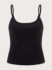 SHEIN EZwear Summer Outfits Basic Form-Fitting Cami Top