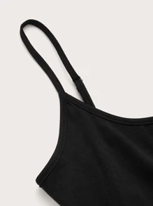 SHEIN EZwear Summer Outfits Basic Form-Fitting Cami Top