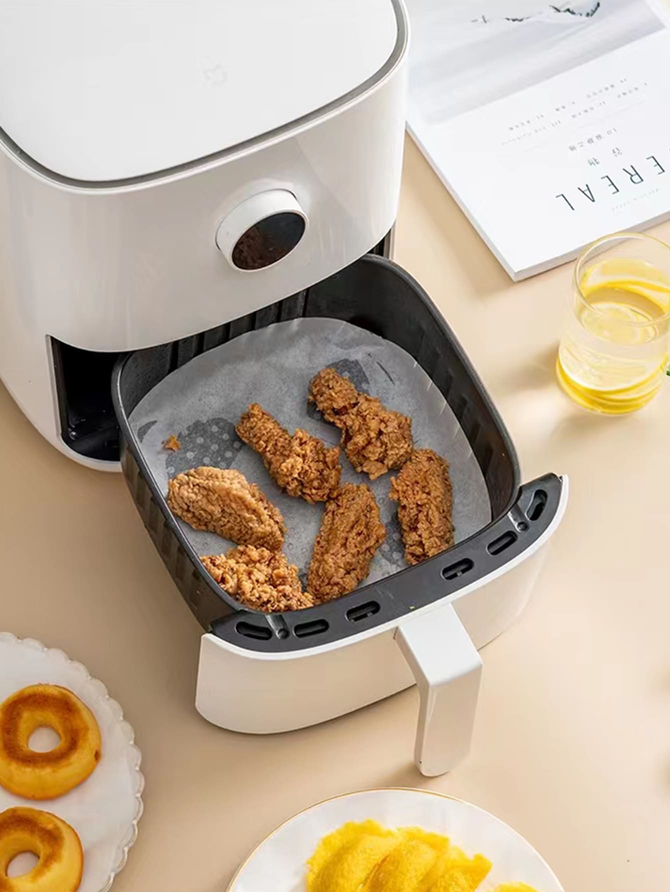 30 piezas Papel para hornear liso redondo - Blanco - Ver 1