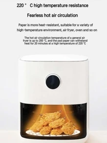 30 piezas Papel para hornear liso redondo - Blanco - Ver 6