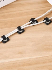 18pcs Cable Fixed Buckle, Simple PP Data Line Storage Holder For Household - Black - View 1