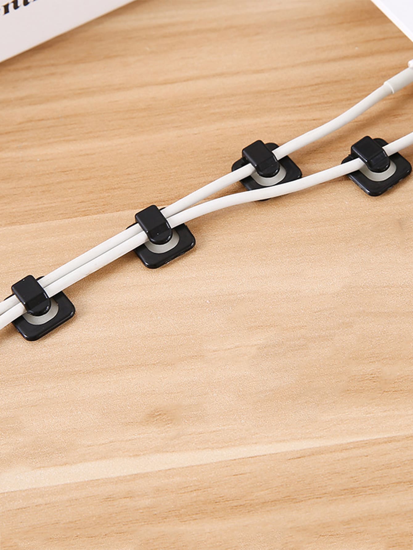 18pcs Cable Fixed Buckle, Simple PP Data Line Storage Holder For Household - Black - View 1