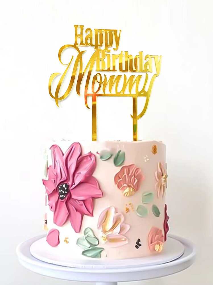 Slogan Graphic Birthday Cake Topper SHEIN Singapore