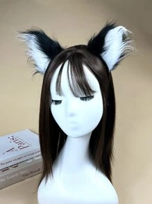 Diadema de disfraz con diseño de oreja - Blanco y Negro - Ver 3