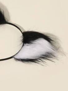 Diadema de disfraz con diseño de oreja - Blanco y Negro - Ver 4