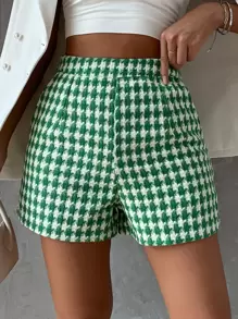 Chiquease Quần đùi nữ Túi răng cưa Giải trí - Nhiều màu - Xem 1