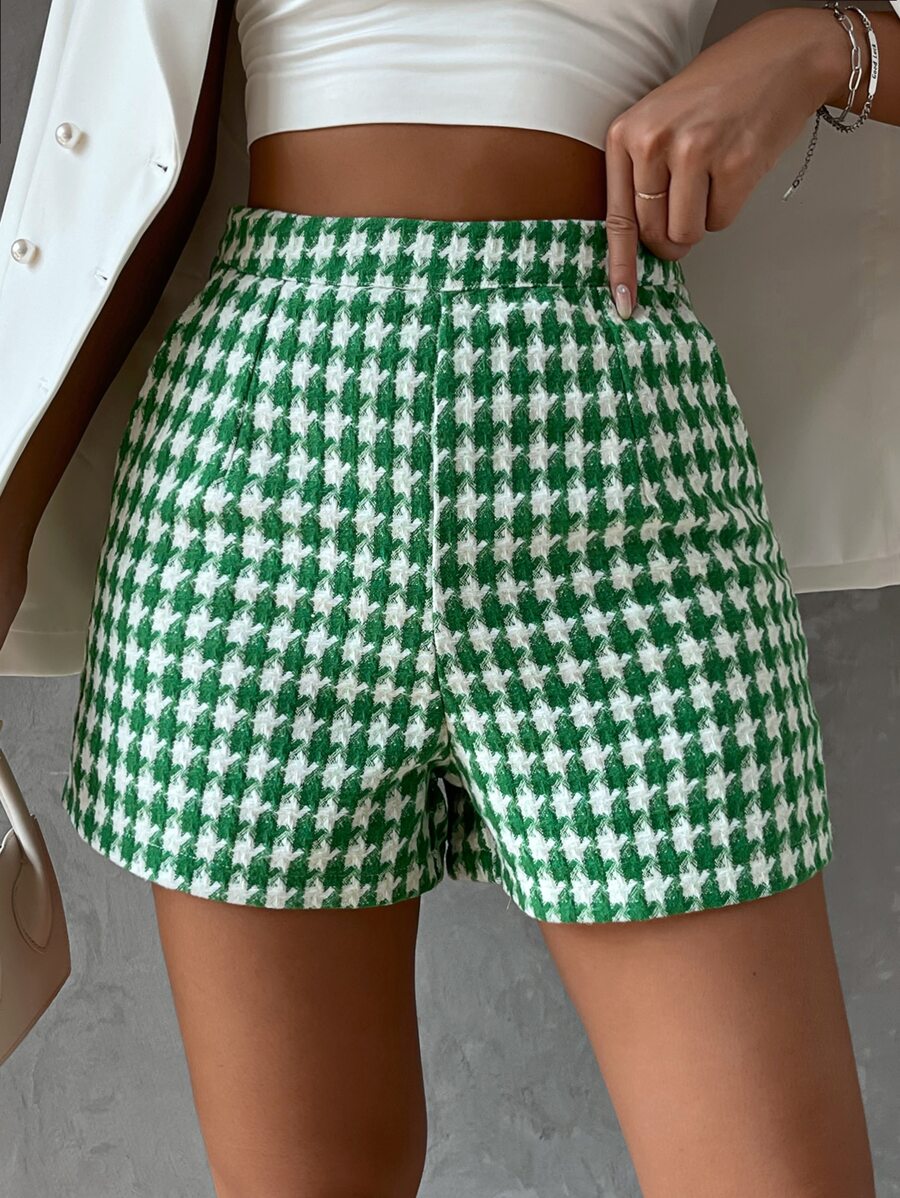 Chiquease Quần đùi nữ Túi răng cưa Giải trí - Nhiều màu - Xem 1