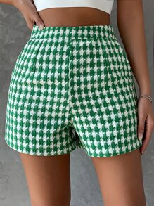 Chiquease Quần đùi nữ Túi răng cưa Giải trí - Nhiều màu - Xem 2