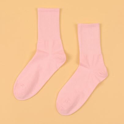 Solid Crew Socks, F…