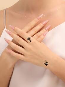 4 hojas de pegatina de tatuaje con estampado de panda