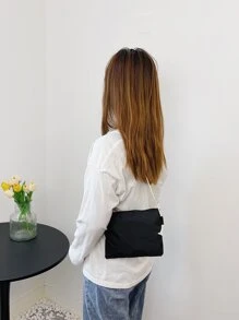 5 件字母贴片装饰功能性背包套装，带包饰书包套装，适合毕业生、少女、大一、大二、大三和大四学生，适合大学和高中，非常适合户外、旅行和返校，学生书包套装带铅笔盒，时尚女士书包带小袋 - 黑與白 - 查看 4