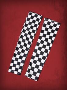 ROMWE Grunge Punk Găng tay - Đen và trắng - Xem 4