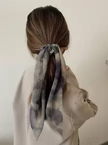 1pc Women Grace Tie Dye Scarf Hair Tie Boho Scrunchies Scrunchy Hair Ties Ponytail - Multicolor - View 2