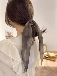 1pc Women Grace Tie Dye Scarf Hair Tie Boho Scrunchies Scrunchy Hair Ties Ponytail - Multicolor - View 3