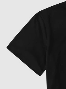 Manfinity Homme Hombres Pantalones deportivos con camiseta con letra & con estampado de águila